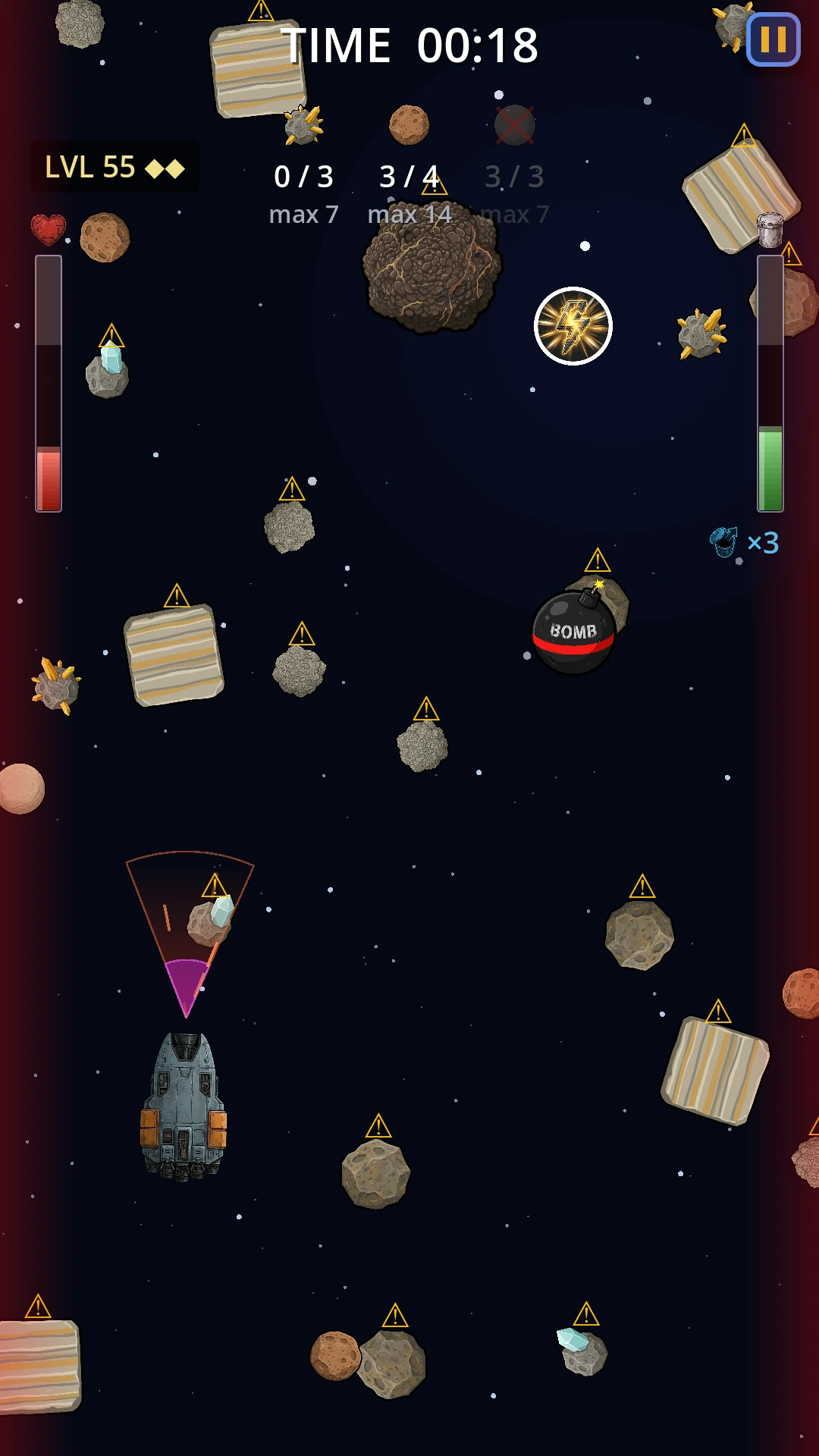 Gameplay — Asteroid Belt world